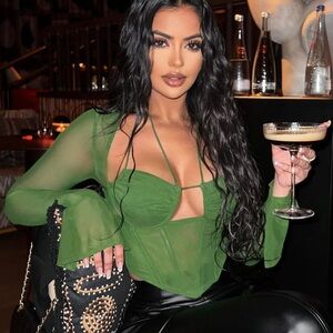 Fashionnova corset mesh top